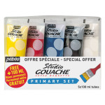 Gouache Studio Set des couleurs primaires 5 x 100 ml