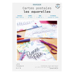 Kit papier Cartes postales les aquarelles