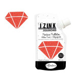 Peinture pailletée Izink Diamond 80 ml - Rouge