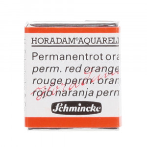Peinture aquarelle Horadam demi-godet extra-fine - 360 - Rouge permanent orange