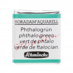 Peinture aquarelle Horadam demi-godet extra-fine - 519 - Vert de phtalo