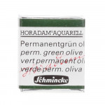 Peinture aquarelle Horadam demi-godet extra-fine - 534 - Vert permanent olive