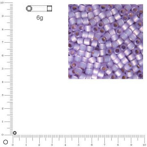 Miyuki Delicas 10/0 éclat de perle - Violet clair DBM0629 - 6 g