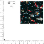 Perles de rocaille 2,6 mm garniture argent - Brun foncé