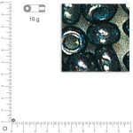 Perles de rocaille 2,6 mm garniture argent - Hématite rouge