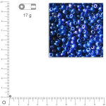 Mini-rocailles opaques lustrées - Bleu foncé - Ø 2 mm x 17 g