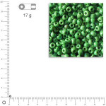 Mini-rocailles opaques lustrées - Vert - Ø 2 mm x 17 g