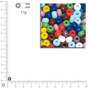 Perles de rocaille indiennes 4,5 mm - Assorties