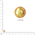 Perles Renaissance - Jaune soleil - Ø 6 mm  x 45 pces