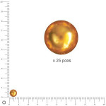 Perles Renaissance - Jaune d'or - Ø 8 mm  x 25 pces