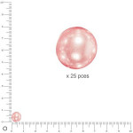 Perles Renaissance - Rose coquille - Ø 8 mm  x 25 pces