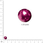 Perles Renaissance - Bordeaux - Ø 8 mm  x 25 pces