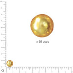 Perles Renaissance - Jaune soleil - Ø 10 mm  x 35 pces