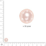 Perles Renaissance - Rose poudré - Ø 10 mm  x 35 pces