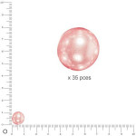 Perles Renaissance - Rose coquille - Ø 10 mm  x 35 pces