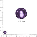 Perles Renaissance - Lilas - Ø 10 mm  x 35 pces