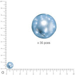 Perles Renaissance - Bleu clair - Ø 10 mm  x 35 pces