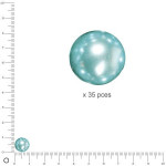 Perles Renaissance - Turquoise - Ø 10 mm  x 35 pces