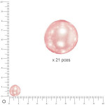 Perles Renaissance - Rosé - Ø 12 mm  x 21 pces