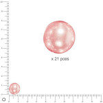 Perles Renaissance - Rose coquille - Ø 12 mm  x 21 pces