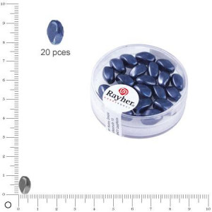 Perles olive renaissance 9 x 6 mm - Anthracite