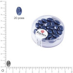 Perles olive renaissance 9 x 6 mm - Anthracite