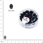 Perles olive renaissance 9 x 6 mm - Noir