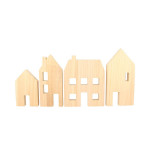 Maison en bois à poser 13 à 20 cm - 4 pcs