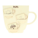 Silhouette en bois Tasse à message thème Papa