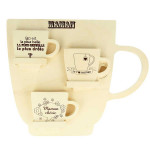 Silhouette en bois Tasse à message thème Maman