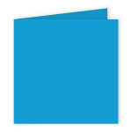 Carte pliée faire part Pollen 210g 135 x 135mm par 25 - Bleu Turquoise