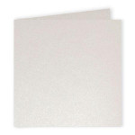 Carte pliée faire part Pollen 210g 135 x 135mm par 25 - Blanc Irisé