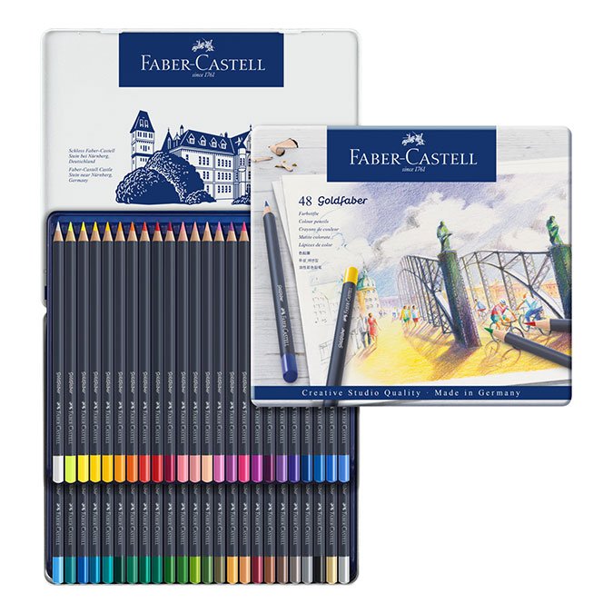 Boite fer 24 crayons de couleur eeBoo chats