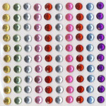 Perle adhésive Strass Rond 6 mm 100 pcs