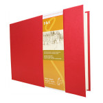 Livre à croquis format paysage couverture rouge 140g/m² - 21 x 29,7 cm (A4)