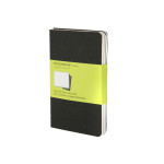 Set de 3 carnets de notes Moleskine pages blanches 9 X 14 noir