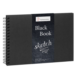 Carnet Black Book pour huile et acrylique 250 g/m² - 23,5 x 23,5 cm