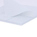 Carton mousse 10 mm 1 face adhésive + 1 face aluminium laqué blanc - 100 x 140 cm