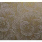 Papier Lokta 50 x 70 cm 150 g/m² Fleurs dorées sur Crème