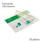 Pochette de plastification A4 125 microns Brillante 25 pcs