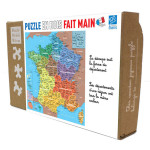 Puzzle en bois Carte de France départements 100 pièces